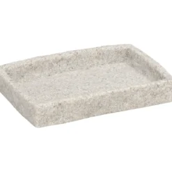 PORTE SAVON POLYRESINE RECTANGULAIRE EFFET PIERRE NATUREL