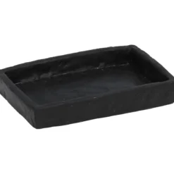 PORTE SAVON POLYRESINE RECTANGULAIRE EFFET PIERRE NOIR