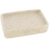 PORTE SAVON POLYRESINE RECTANGULAIRE EFFET SABLE NATUREL