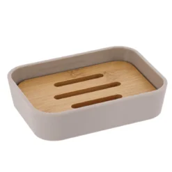 PORTE SAVON RUBBER BAMBOU BEIGE