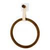 PORTE SERVIETTES BAMBOU LANIERE SIMILI CUIR BEIGE