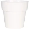 POT ASPECT CERAMIQUE DIA.28 CM BLANC