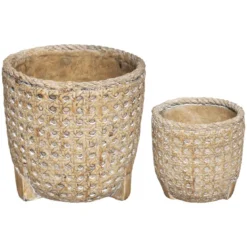 POT CIMENT CANNAGE NATUREL D.12X12CM