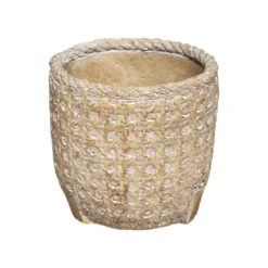 POT CIMENT CANNAGE NATUREL D.12X12CM