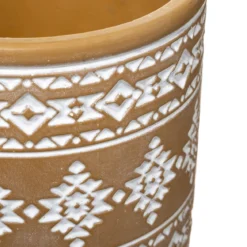 POT CIMENT HACIENDA TERRACOTTA OU BLEU D.8X7.5CM