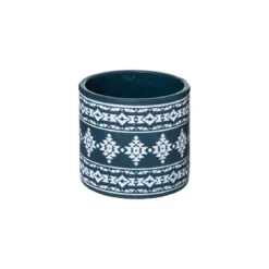 POT CIMENT HACIENDA TERRACOTTA OU BLEU D.8X7.5CM