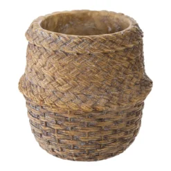 POT CIMENT SEAGRASS H.13.5CM