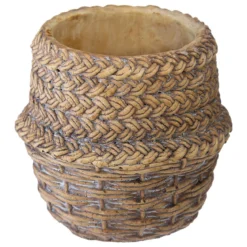 POT CIMENT SEAGRASS H.20.5CM
