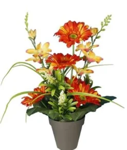 POT GERBERAS DELPHINIUMS