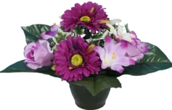 POT GERBERAS LYS ET ROSES