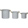 POT METAL HOUSE VERT OU BLANC D.30X30CM