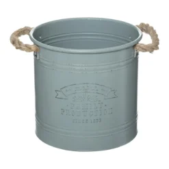 POT METAL HOUSE VERT OU BLANC D.30X30CM