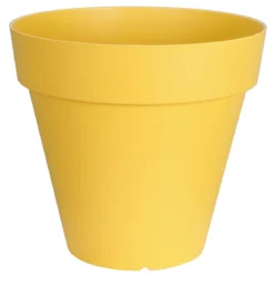 POT PATIO ROND D.40CM JAUNE 25L