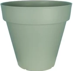 POT PATIO ROND D.40CM VERT ARGILE 25L