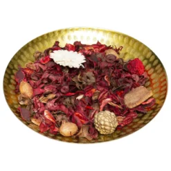 POT POURRI PLATEAU METAL FRUIT ROUGE 140G