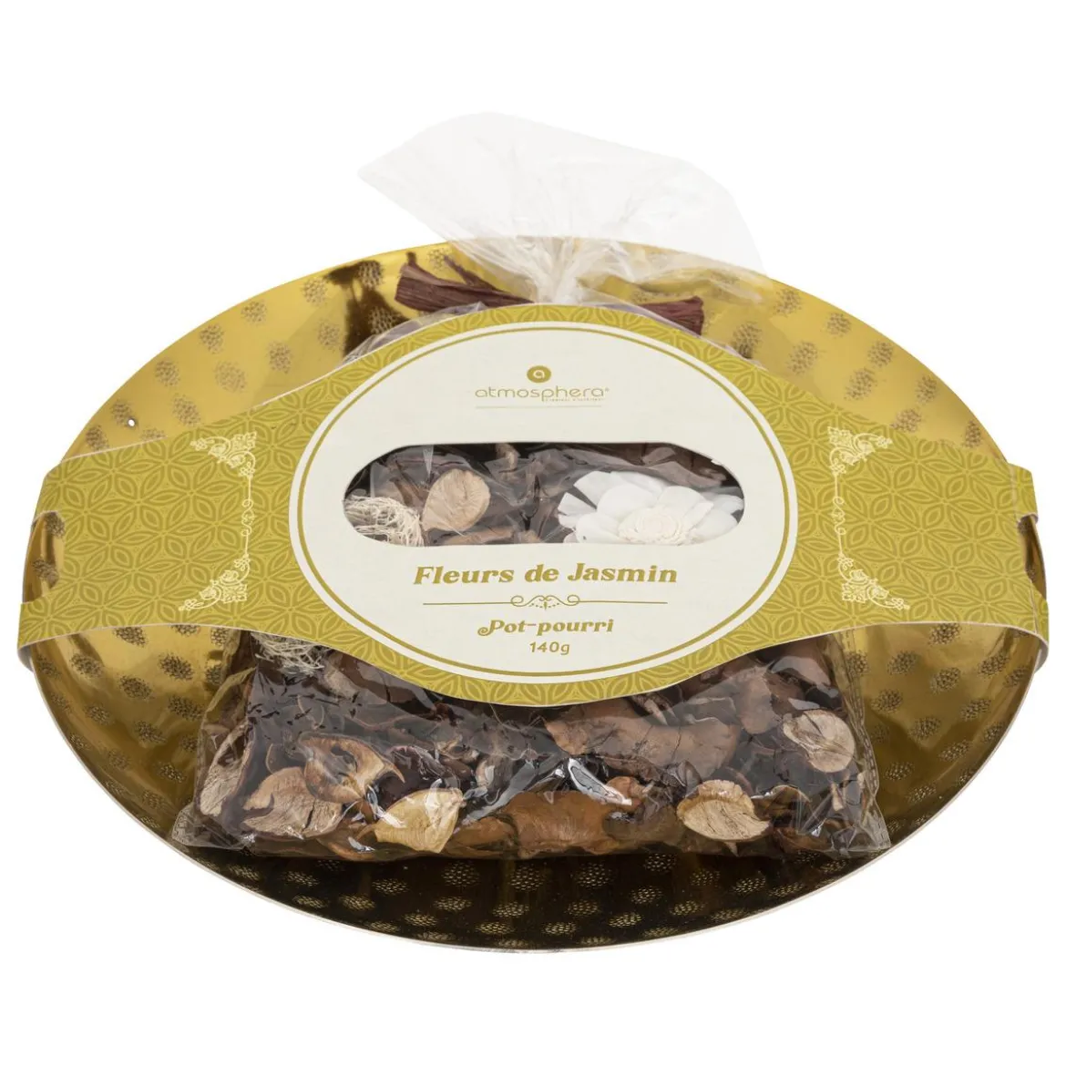 POT POURRI PLATEAU METAL JASMIN 140G