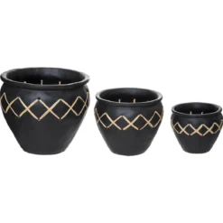 POT RAFIA NOIR CUBA D.22.5X19.5CM
