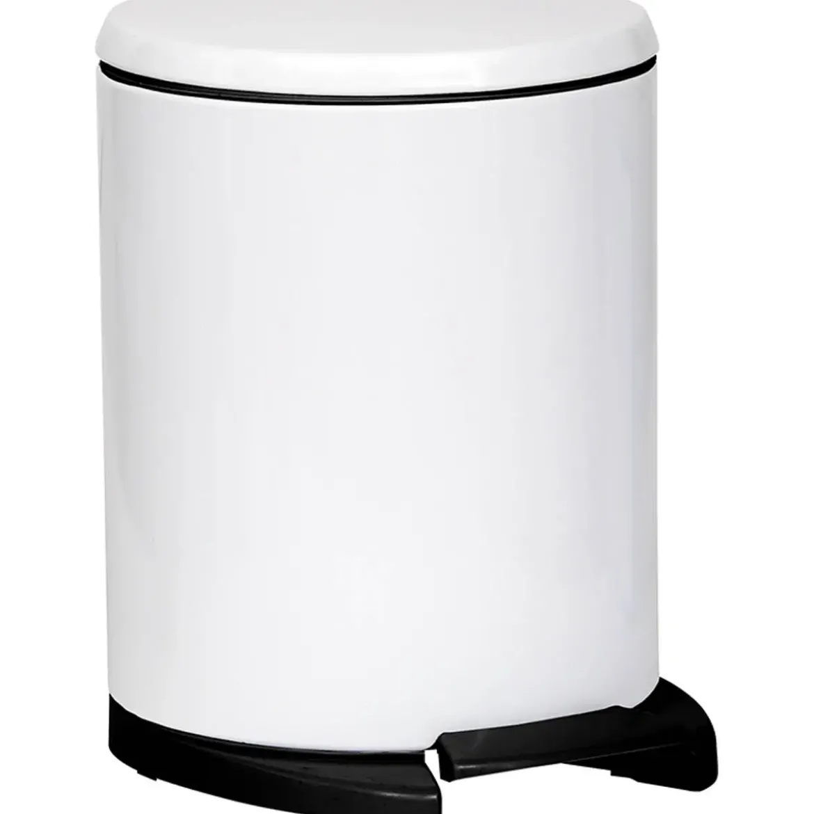 POUBELLE METAL FREIN DE CHUTE 6L BLANC