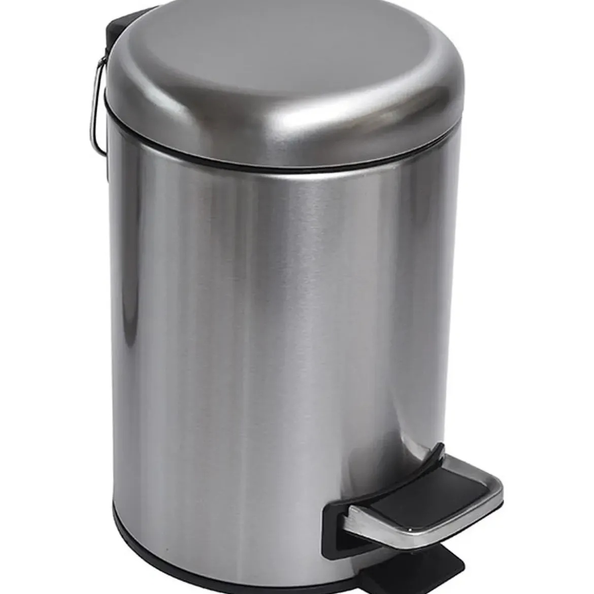 POUBELLE ACIER INOXYDABLE 3 L FREIN DE CHUTE CHROME