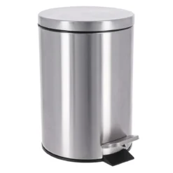 POUBELLE ACIER INOXYDABLE RONDE 3L CHROME