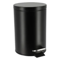 POUBELLE ACIER INOXYDABLE RONDE 3L NOIR