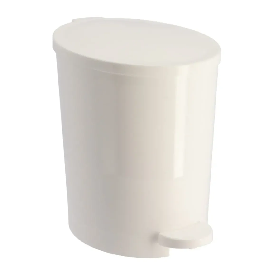 POUBELLE A PEDALE AVEC COUVERCLE 4L BLANC