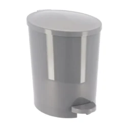 POUBELLE A PEDALE AVEC COUVERCLE 4L GRIS