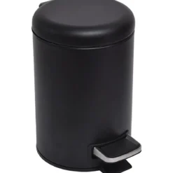 POUBELLE METAL 3L FREIN DE CHUTE NOIR MAT