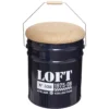 POUF BIDON METAL ALFRED D.32X40CM