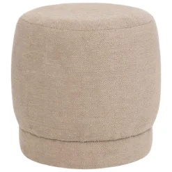 POUF BOUCLETTE AMEA GRIS TAUPE D.39CM