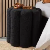 POUF CANNELE TEDDY 38X38X40CM CARAMEL MOKA