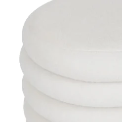 POUF COFFRE BOUCLETTE GIULIA BLANC