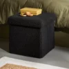 POUF CUBE TEDDY 38X38X38CM REGLISSE MATCHA
