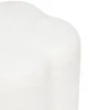 POUF FLEUR CHENILLE LAVON BLANC