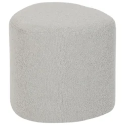 POUF GALET BOUCLETTE ESTRIA GRIS D.39X39CM