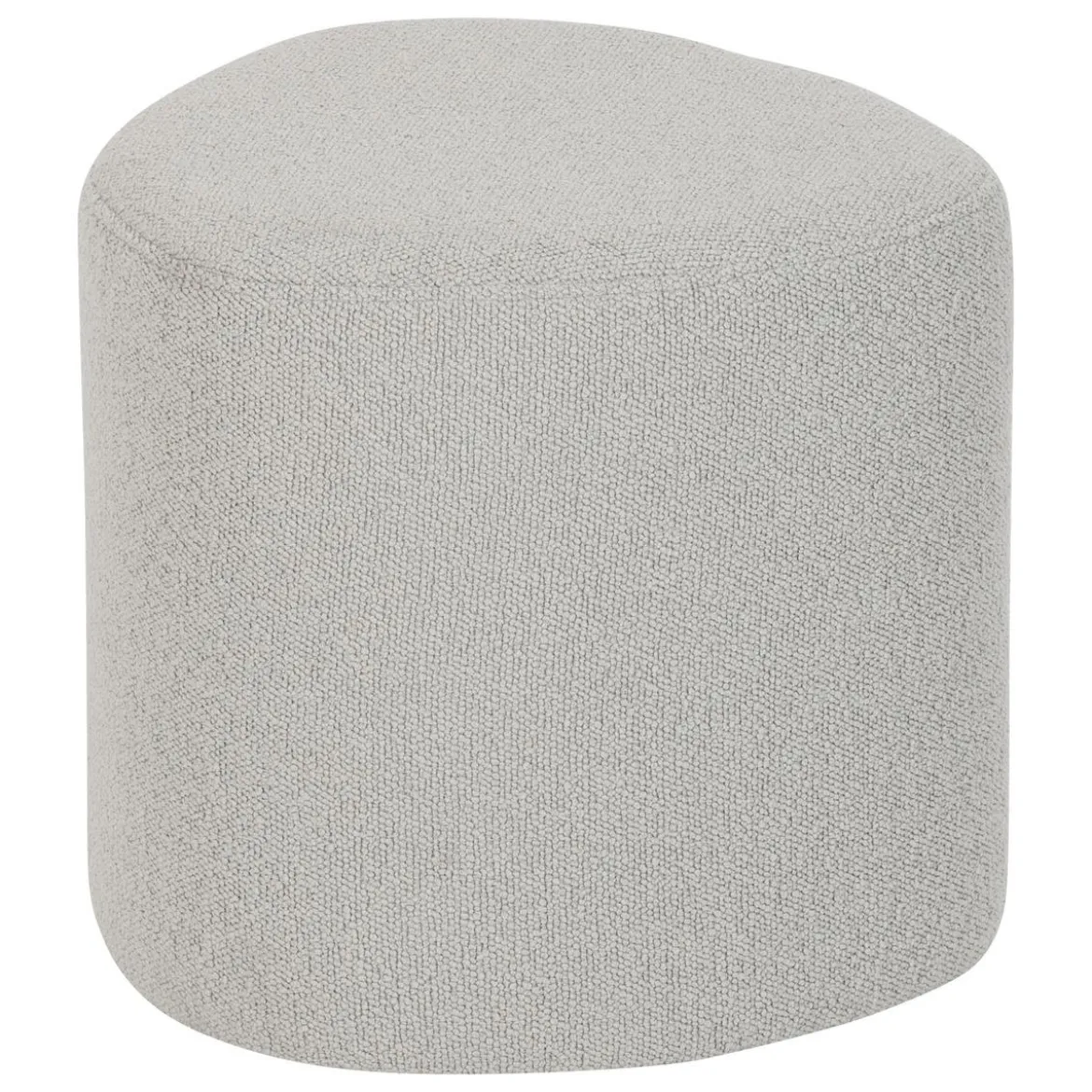 POUF GALET BOUCLETTE ESTRIA GRIS D.39X39CM