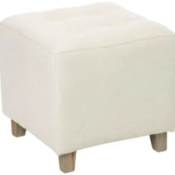 POUF LIN BEIGE LEANDRE
