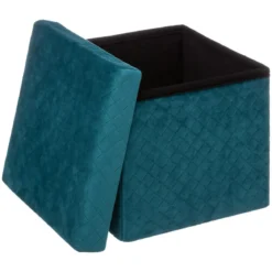 POUF PLIABLE BLEU 31X31CM