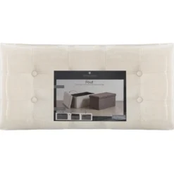 POUF PLIABLE DOUBLE BEIGE LYSANDRE