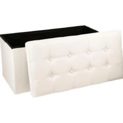 POUF PLIABLE DOUBLE BEIGE LYSANDRE