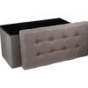 POUF PLIABLE DOUBLE GRIS LYSANDRE
