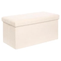 POUF PLIABLE DOUBLE SOANA IVOIRE