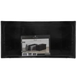 POUF PLIABLE DOUBLE VELOURS NOIR LYSANDRE