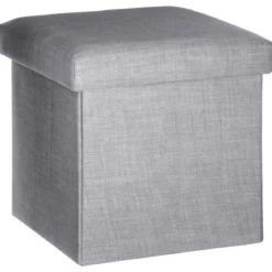 POUF PLIABLE GRIS CLAIR TOMAZ