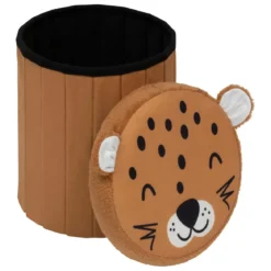 POUF PLIABLE LEOPARD H.38CM