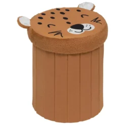 POUF PLIABLE LEOPARD H.38CM