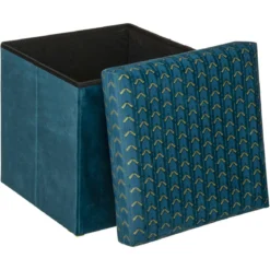 POUF PLIABLE VELOURS CANARD LIAM