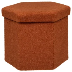 POUF PLIANT BOUCLETTE JAIKO AMBRE D.40X38CM