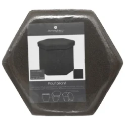 POUF PLIANT BOUCLETTE JAIKO KAKI D.40X38CM