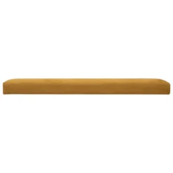 POUF PLIANT DOUBLE VELOURS LILOU OCRE D.76X38CM